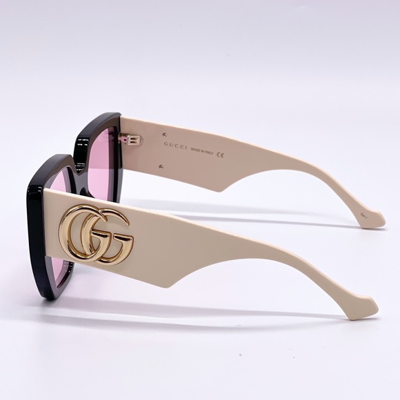 NEW GUCCI GG0956S 002 BLACK PINK WOMEN’S SUNGLASSES GUCCI NEW COLLECTION - Picture 10 of 16